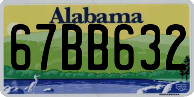 AL license plate 67BB632