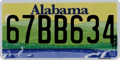 AL license plate 67BB634