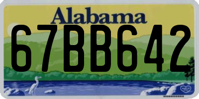 AL license plate 67BB642