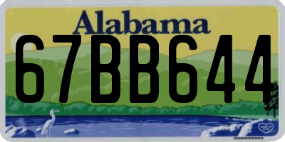 AL license plate 67BB644