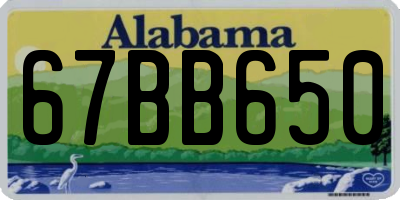 AL license plate 67BB650