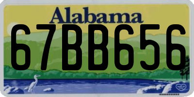 AL license plate 67BB656