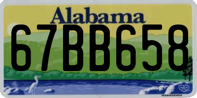 AL license plate 67BB658