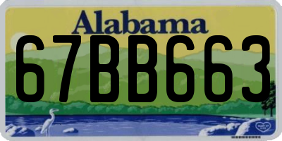 AL license plate 67BB663