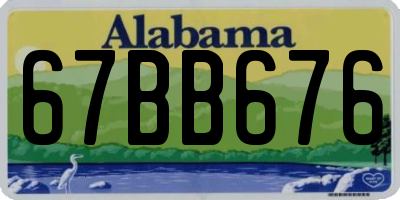 AL license plate 67BB676