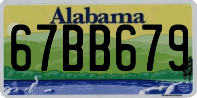 AL license plate 67BB679