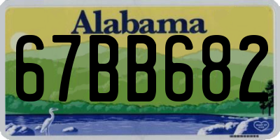 AL license plate 67BB682