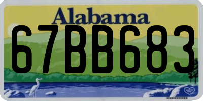 AL license plate 67BB683
