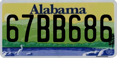 AL license plate 67BB686