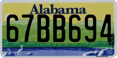 AL license plate 67BB694