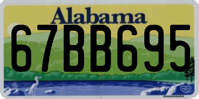 AL license plate 67BB695