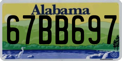 AL license plate 67BB697
