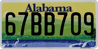 AL license plate 67BB709