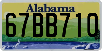 AL license plate 67BB710