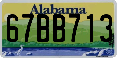 AL license plate 67BB713