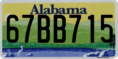 AL license plate 67BB715