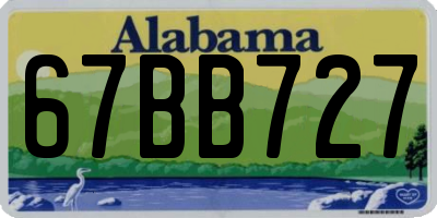 AL license plate 67BB727