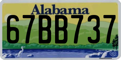 AL license plate 67BB737