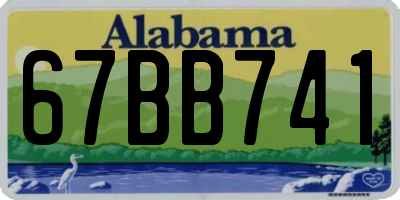 AL license plate 67BB741