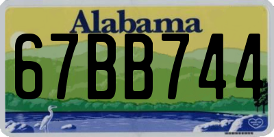 AL license plate 67BB744