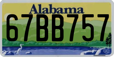 AL license plate 67BB757