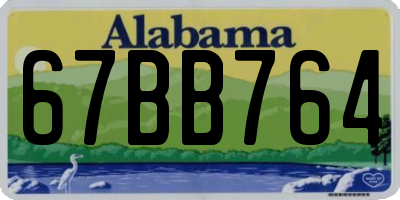 AL license plate 67BB764