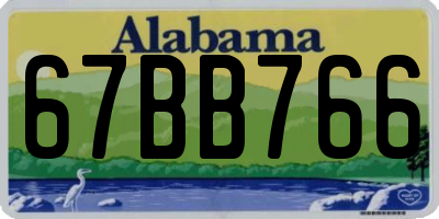 AL license plate 67BB766