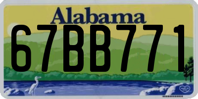 AL license plate 67BB771