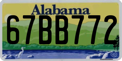 AL license plate 67BB772