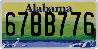 AL license plate 67BB776