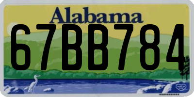 AL license plate 67BB784