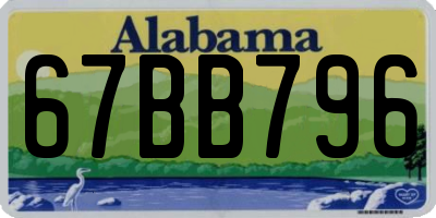 AL license plate 67BB796