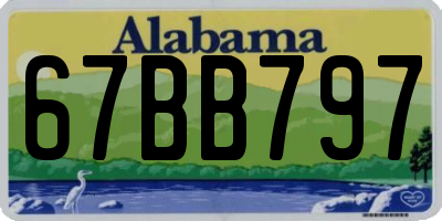 AL license plate 67BB797