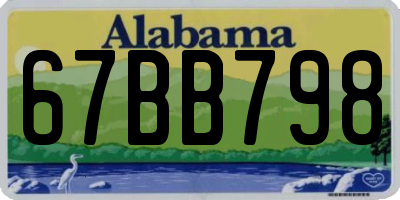 AL license plate 67BB798
