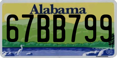 AL license plate 67BB799