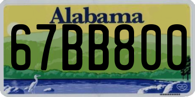 AL license plate 67BB800