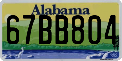 AL license plate 67BB804