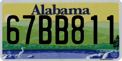 AL license plate 67BB811