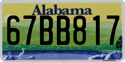 AL license plate 67BB817