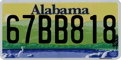 AL license plate 67BB818