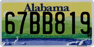 AL license plate 67BB819