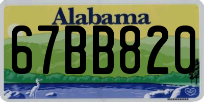 AL license plate 67BB820