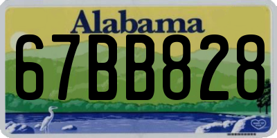 AL license plate 67BB828