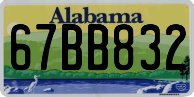 AL license plate 67BB832