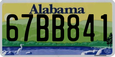 AL license plate 67BB841