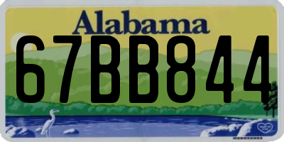 AL license plate 67BB844