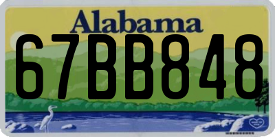 AL license plate 67BB848