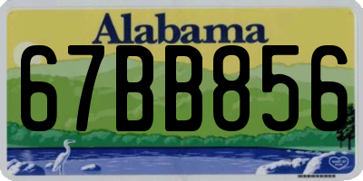 AL license plate 67BB856