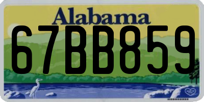 AL license plate 67BB859