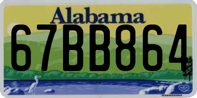 AL license plate 67BB864